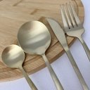 Ver imagem 6 de Faqueiro Ópera Lyor 16 Peças Aço Inox Dourado