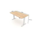 Ver imagem 4 de Mesa para Escritório com Regulagem Elétrica de Altura Bivolt Baher 140cm Branca E Carvalho