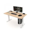 Ver imagem 5 de Mesa para Escritório com Regulagem Elétrica de Altura Bivolt Baher 140cm Branca E Carvalho