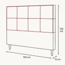 Ver imagem 4 de Cabeceira Cama Box Casal Queen Size 160cm Elena Estofada