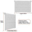 Ver imagem 2 de Cabeceira para Cama Box Queen 202cm Sophy Courino Off White - Sallar Home