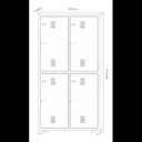 Ver imagem 2 de Roupeiro de Aço INSALUBRE com 04 Portas – 1,96×1,00×0,41m – CZ/CZ – AMAPA – 10111