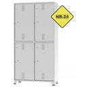 Ver imagem 1 de Roupeiro de Aço INSALUBRE com 04 Portas – 1,96×1,00×0,41m – CZ/CZ – AMAPA – 10111