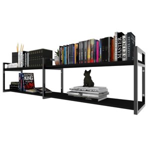 Prateleira Industrial Moveis Escritorio Quarto Estante Infantil Livro Preto Organizador Brinquedos