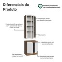 Ver imagem 4 de Kit Balcão + Cristaleira 70 Cm Vik Madesa 02 Rustic/branco