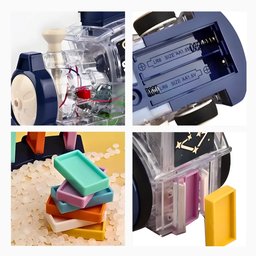 Brinquedo Trenzinho Infantil Dominó Colorido Educativo - 4