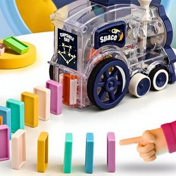 Brinquedo Trenzinho Infantil Dominó Colorido Educativo - 8