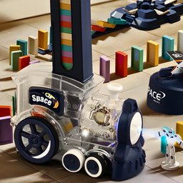 Brinquedo Trenzinho Infantil Dominó Colorido Educativo - 9