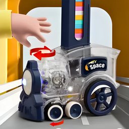 Brinquedo Trenzinho Infantil Dominó Colorido Educativo - 6