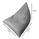 Ver imagem 2 de Puff Pera Triangular Corino Cheio Conforto Almofadão Gigante Hall de Entrada Eventos - Cinza
