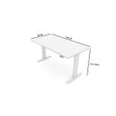 Ver imagem 3 de Mesa para Escritório com Regulagem de Altura Elétrica Bivolt Baher 140cm Branca