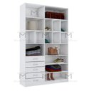 Ver imagem 4 de MÓDULO CLOSET M384.B (5 GAVETAS, NICHOS E PRATELEIRAS) MUNDI MOVEIS