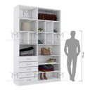Ver imagem 6 de MÓDULO CLOSET M384.B (5 GAVETAS, NICHOS E PRATELEIRAS) MUNDI MOVEIS