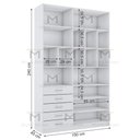 Ver imagem 5 de MÓDULO CLOSET M384.B (5 GAVETAS, NICHOS E PRATELEIRAS) MUNDI MOVEIS