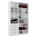 Ver imagem 1 de MÓDULO CLOSET M384.B (5 GAVETAS, NICHOS E PRATELEIRAS) MUNDI MOVEIS