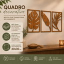 Ver imagem 2 de Trio Quadros Vazados Folhas em MDF Decoração Autocolante