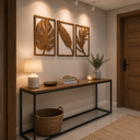Ver imagem 4 de Trio Quadros Vazados Folhas em MDF Decoração Autocolante