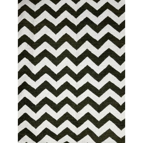 Tapete Kilim Two Tone 183x290 Chevron Green