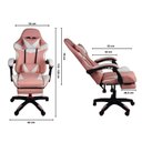 Ver imagem 6 de Cadeira Gamer Stillus Ergonômica com Apoio para Os Pés Rosa Chiclete