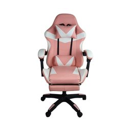 Cadeira Gamer Stillus Ergonômica com Apoio para Os Pés Rosa Chiclete - 5