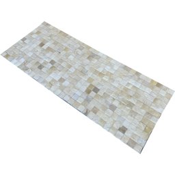 Tapete de Couro Passadeira Bege Claro 0,60x2,00 S/b Pç 5x5cm - 2