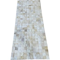 Tapete de Couro Passadeira Bege Claro 0,60x2,00 S/b Pç 5x5cm - 1
