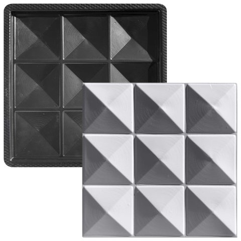 Forma 3D Gesso e Cimento ABS - Pirâmide 40x40