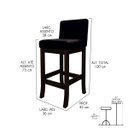 Ver imagem 2 de Kit 5 Banquetas Alta Estofada para Bancada Capuccino Melody Suede Preto