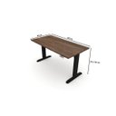 Ver imagem 3 de Mesa para Escritório com Regulagem de Altura Elétrica Bivolt Baher 140cm Preto E Ameixa