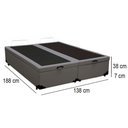 Ver imagem 3 de Cama Box Baú Casal Bipartido Cinza