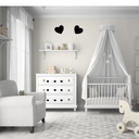 Ver imagem 3 de Kit Adesivos Parede Coração Preto Quarto Infantil/bebe