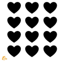 Ver imagem 2 de Kit Adesivos Parede Coração Preto Quarto Infantil/bebe