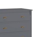 Ver imagem 3 de Cômoda de Madeira 4 Gavetas Pés Luis Xv 60816 Hannover - Cinza