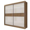 Ver imagem 1 de Guarda Roupa Casal 2 Portas 6 Gavetas Cancun Ripado Ipê Off White -d' Doro