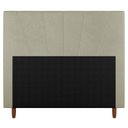 Ver imagem 2 de Cabeceira Cama Box Solteiro Dallas 90cm Veludo Bege - Abmaza