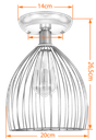 Ver imagem 2 de Plafon Aramado Balloon Branco Sala Quarto Cozinha Banheiro