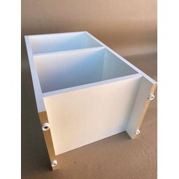 Organizador de Livros de Leitura Expositor Vazada em Mdp Branco Technox - 3