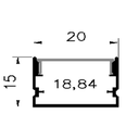 Ver imagem 2 de Perfil de Sobrepor para Fita Led 3m 20x15mm Astraled - Branco
