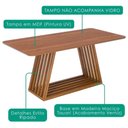 Ver imagem 5 de Mesa de Jantar Pitaia 22177 6 Lugares Retangular MDF 180x90cm Cinamomo Milani Movelaria