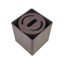 Spot Sobrepor 2390 Direcionável Quadrado 7x7cm Gu10 p/ Dicroica Par16 Marrom - 3