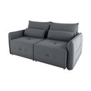 Ver imagem 1 de Sofá Cama 2 Lugares com Almofadas 205cm Celine Matrix Veludo Cinza