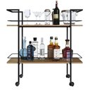 Ver imagem 3 de Carrinho Bar Industrial 2 Prateleiras 90cm Artho Mel Z54 - Mpozenato