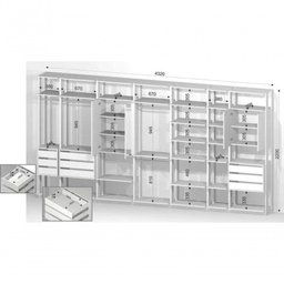 Closet Guarda Roupa 3 Arm. 3 Gav. Linha Clothes - 3 Closet Guarda Roupa 3 Arm. 3 Gav. Linha Clothes - 3