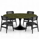 Ver imagem 2 de Mesa de Jantar Saarinen Oval 244x137 cm Tampo Mármore Vitória Régia Base Laca Preta