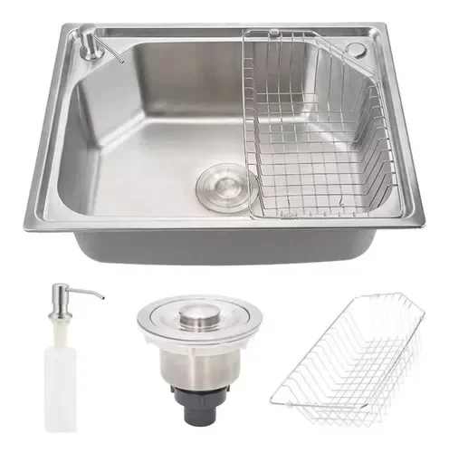 Kit Cuba Aço Inox C/ Torneira Flexível Gourmet Cozinha - 3