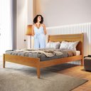 Ver imagem 5 de Cama Casal Queen Esmeralda Ratam 160cm Amêndoa Mel Josandro Cor:amêndoa Mel