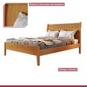 Ver imagem 3 de Cama Casal Queen Esmeralda Ratam 160cm Amêndoa Mel Josandro Cor:amêndoa Mel