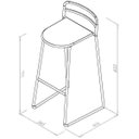 Ver imagem 3 de Banqueta Alta para Sala de Jantar Salvador Preto/Fosco