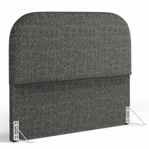 Cabeceira Cama Box Casal 140cm Orgânica Lanna W01 Linho Mescla Chumbo - Lyam Decor