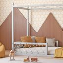 Ver imagem 5 de Cama Infantil Madeira Maciça 97CMX197CM Fortaleza Cinza/Prata Fina